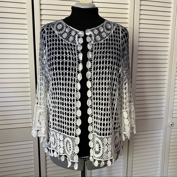 Lace Ombré Open front top by Lana Lee XL - Picture 2 of 8